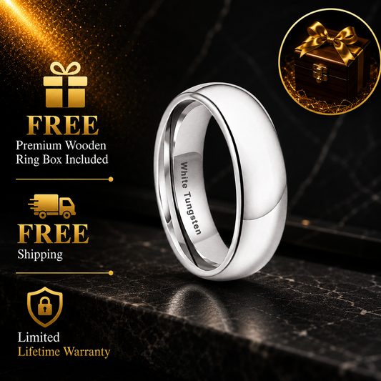 The Albescent — 6mm White Tungsten Ring