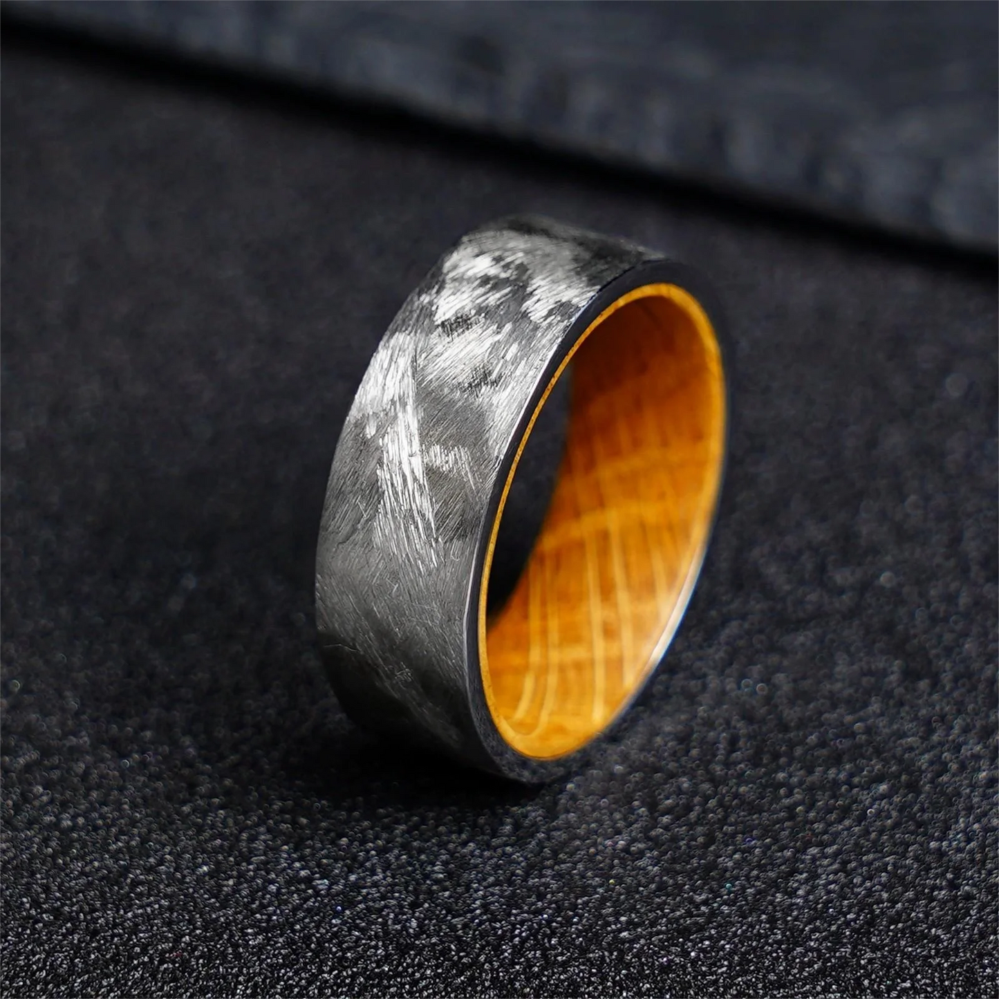 The Barrel Oath-silver wood ring
