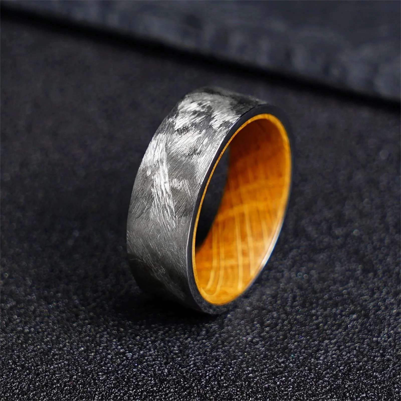 The Barrel Oath-silver wood ring