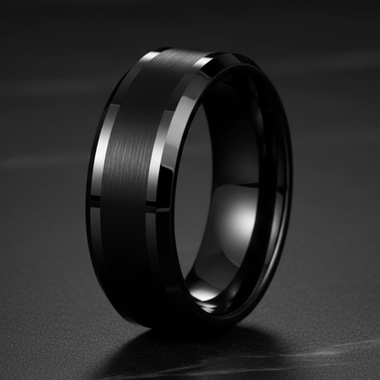 Black tungsten ring