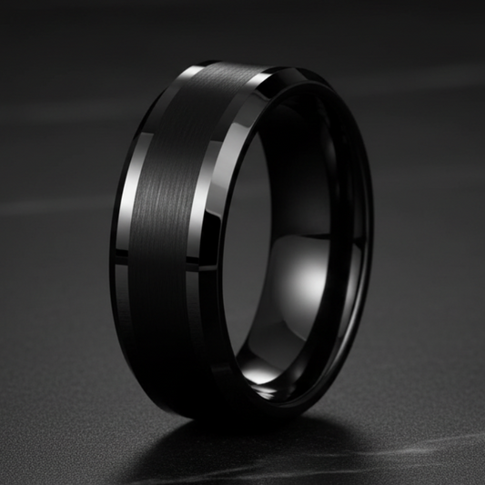 Black tungsten ring