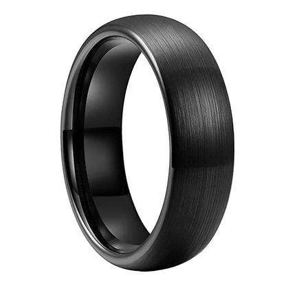 The Black Standard™ – Brushed Black Tungsten Ring