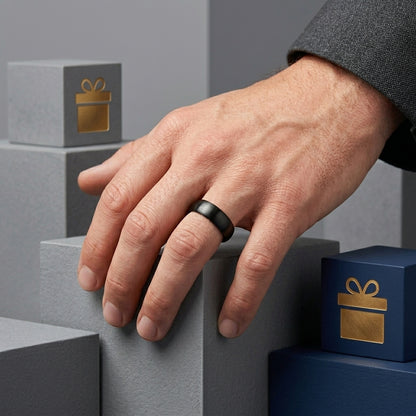 The Black Standard™ – Brushed Black Tungsten Ring