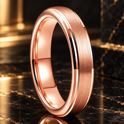 The Clearline — 4mm Brushed Tungsten Carbide Ring