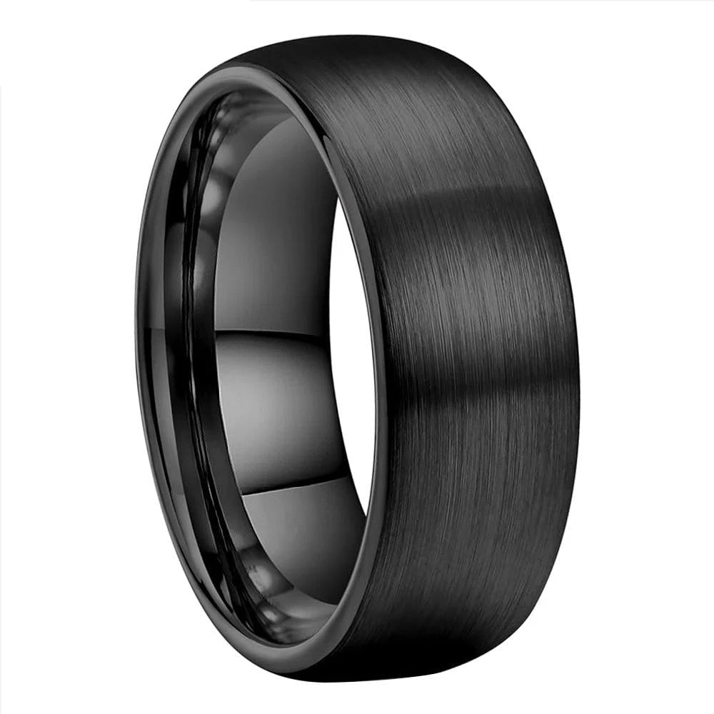 The Dark Core™ –8mm Black Tungsten Wedding Ring