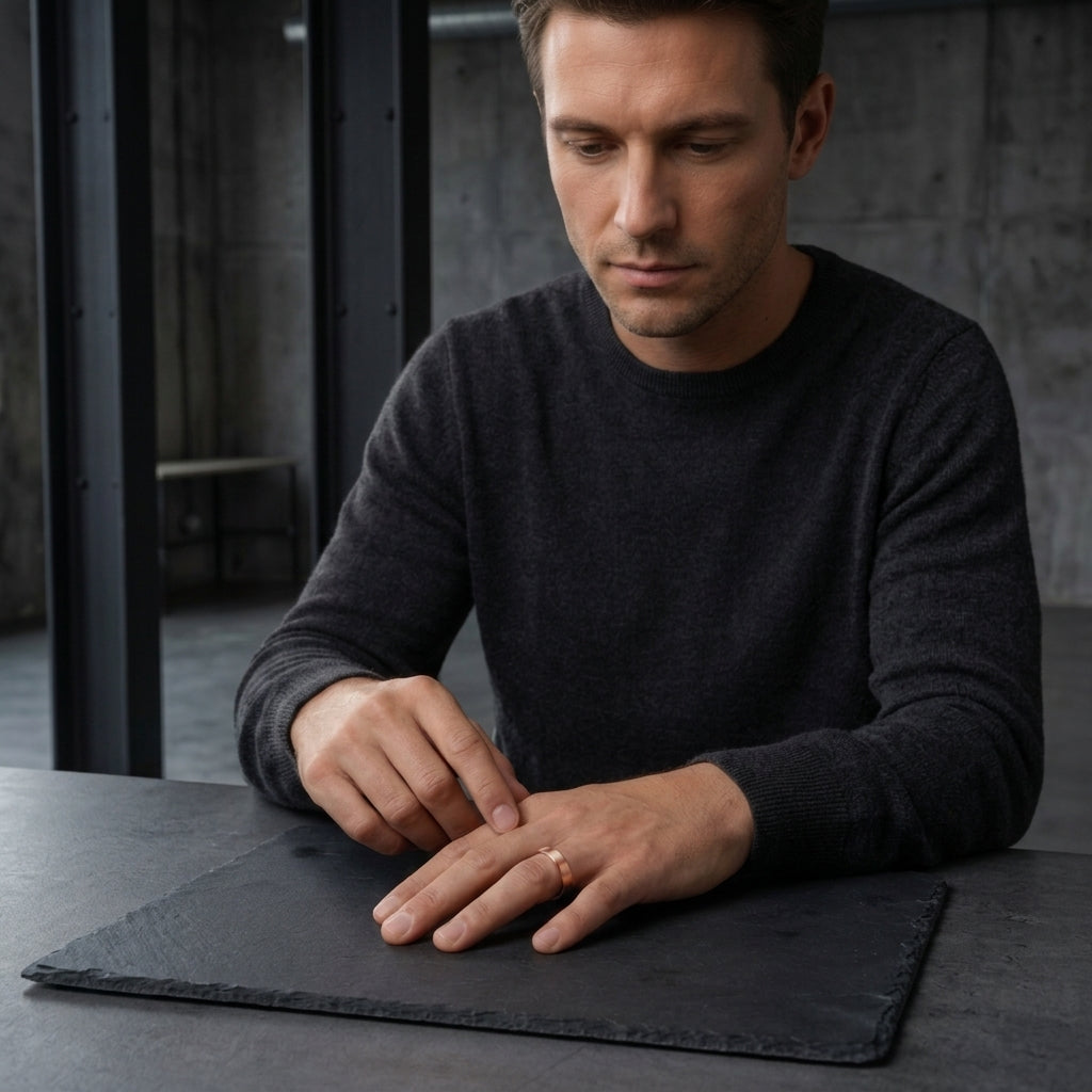 The Empress — Rose Gold Tungsten Band (4mm)