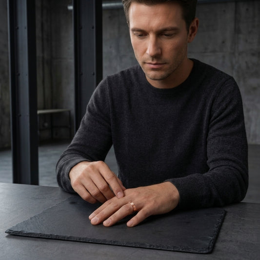 The Empress — Rose Gold Tungsten Band (4mm)