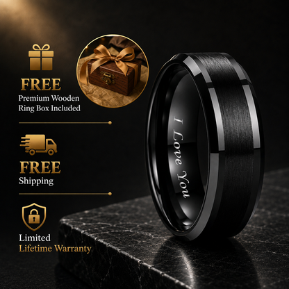 The Eternal Words™ - Black I Love You Ring