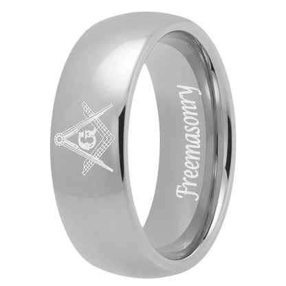 Tungsten Masonic Ring