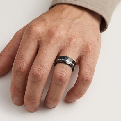 The Ironclad — Hammered Tungsten Ring