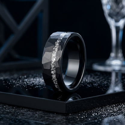 The Ironclad — Hammered Tungsten Ring