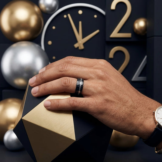 The Ironclad — Hammered Tungsten Ring
