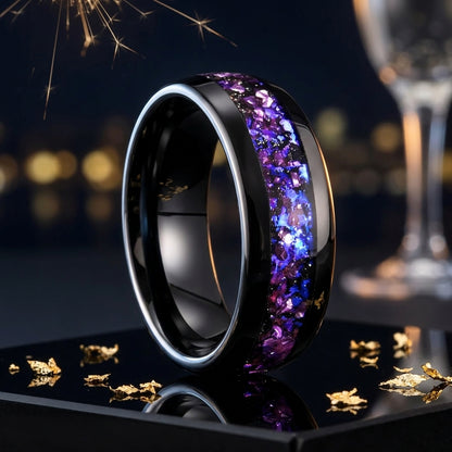 The Morpheus - Amethyst Tungsten Ring