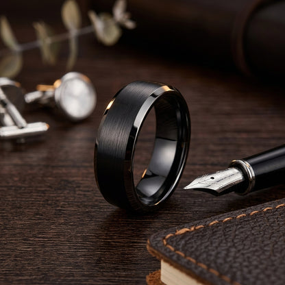 The Phantom — Black Tungsten Wedding Band