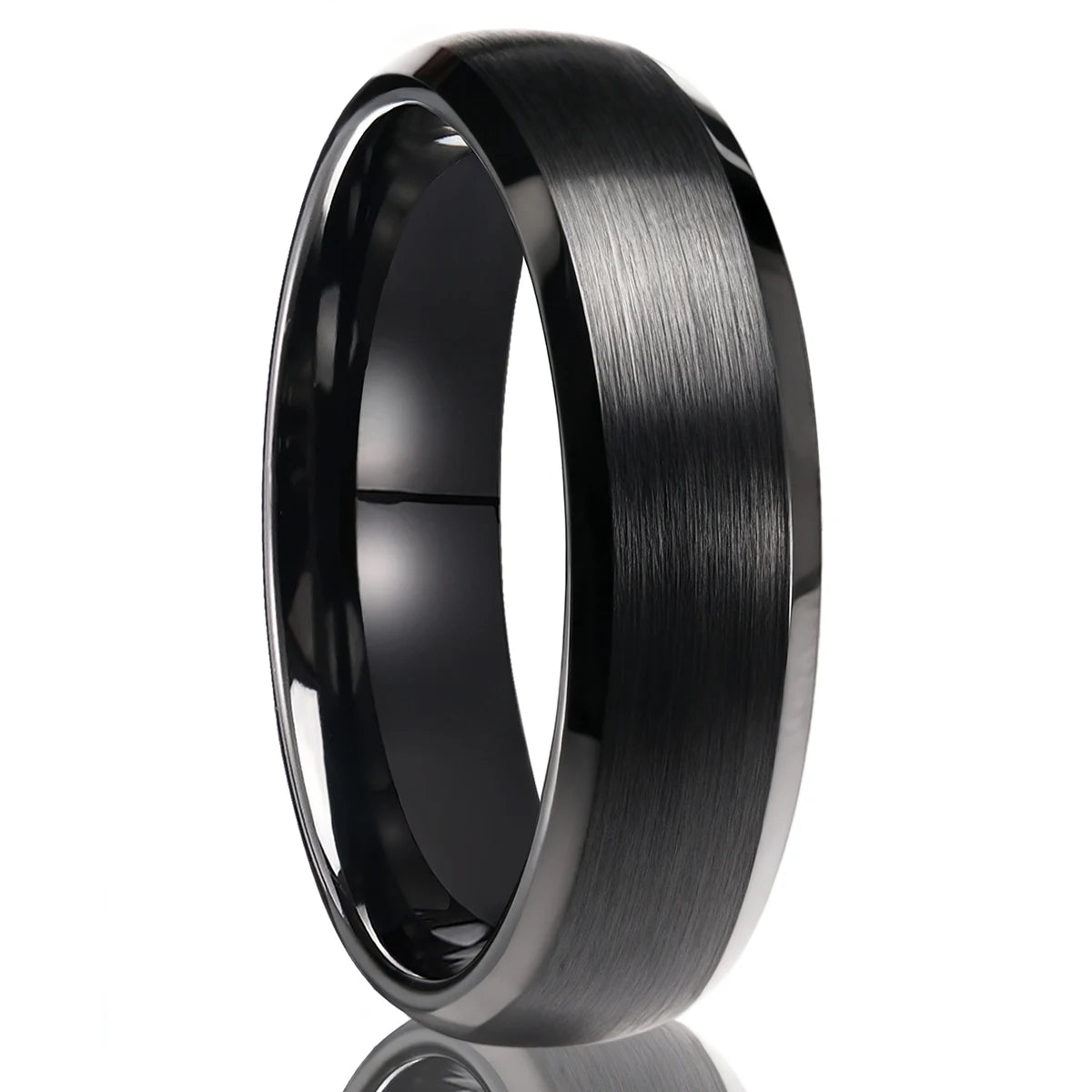 The Phantom — Black Tungsten Wedding Band