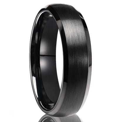 The Phantom — Black Tungsten Wedding Band