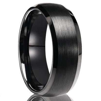 The Phantom — Black Tungsten Wedding Band