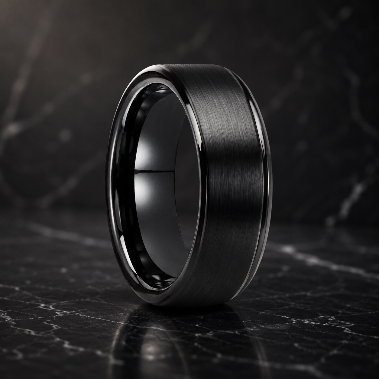The Shadow — 8mm Black Tungsten Ring