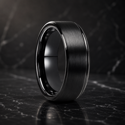 The Shadow — 8mm Black Tungsten Ring