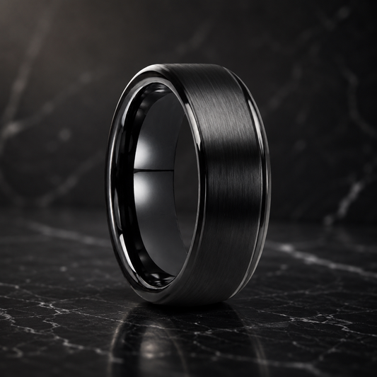 The Shadow — 8mm Black Tungsten Ring