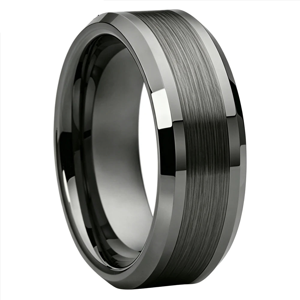 The Slate — 8mm Gunmetal Tungsten Ring