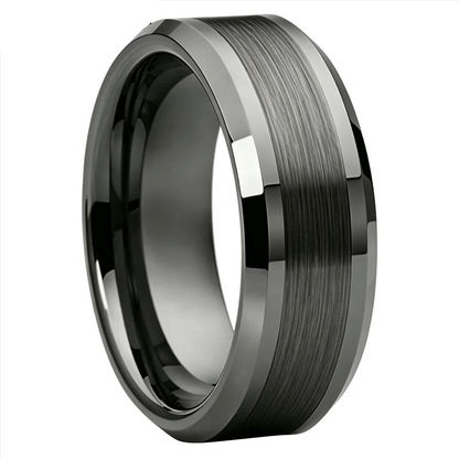 The Slate — 8mm Gunmetal Tungsten Ring