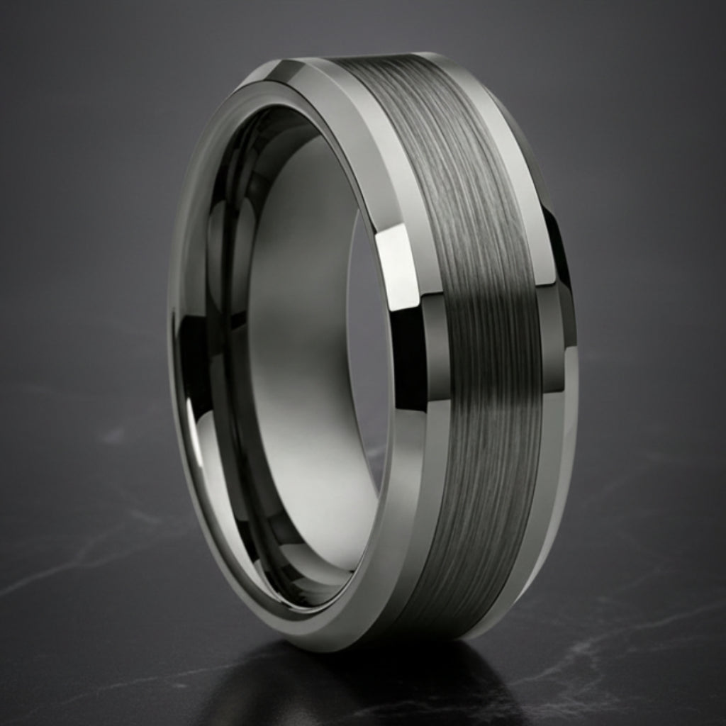 The Slate — 8mm Gunmetal Tungsten Ring