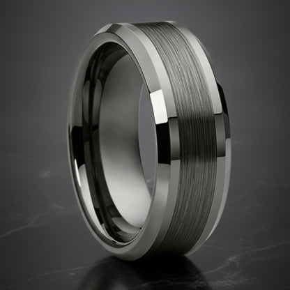The Slate — 8mm Gunmetal Tungsten Ring