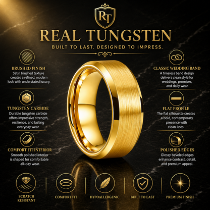 The Steadfast | Brushed Tungsten Wedding Band