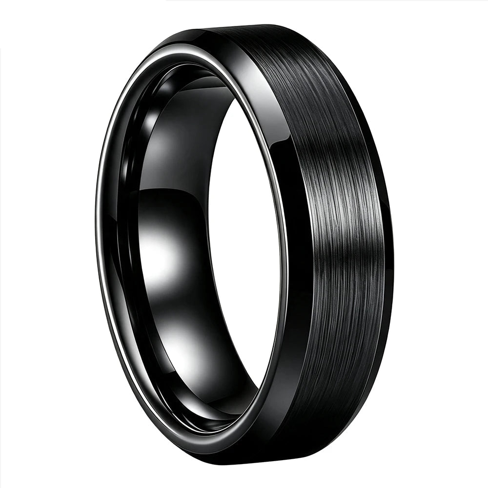 The Steadfast | Brushed Tungsten Wedding Band