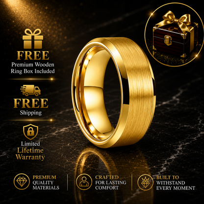 The Steadfast | Brushed Tungsten Wedding Band