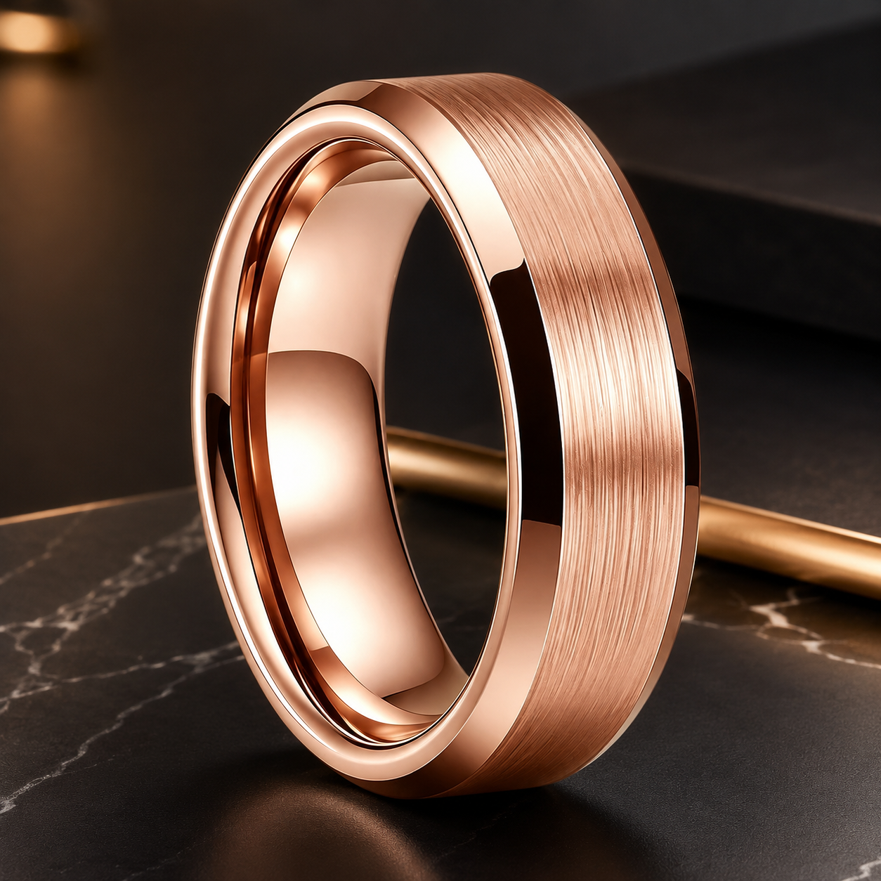 The Steadfast | Brushed Tungsten Wedding Band