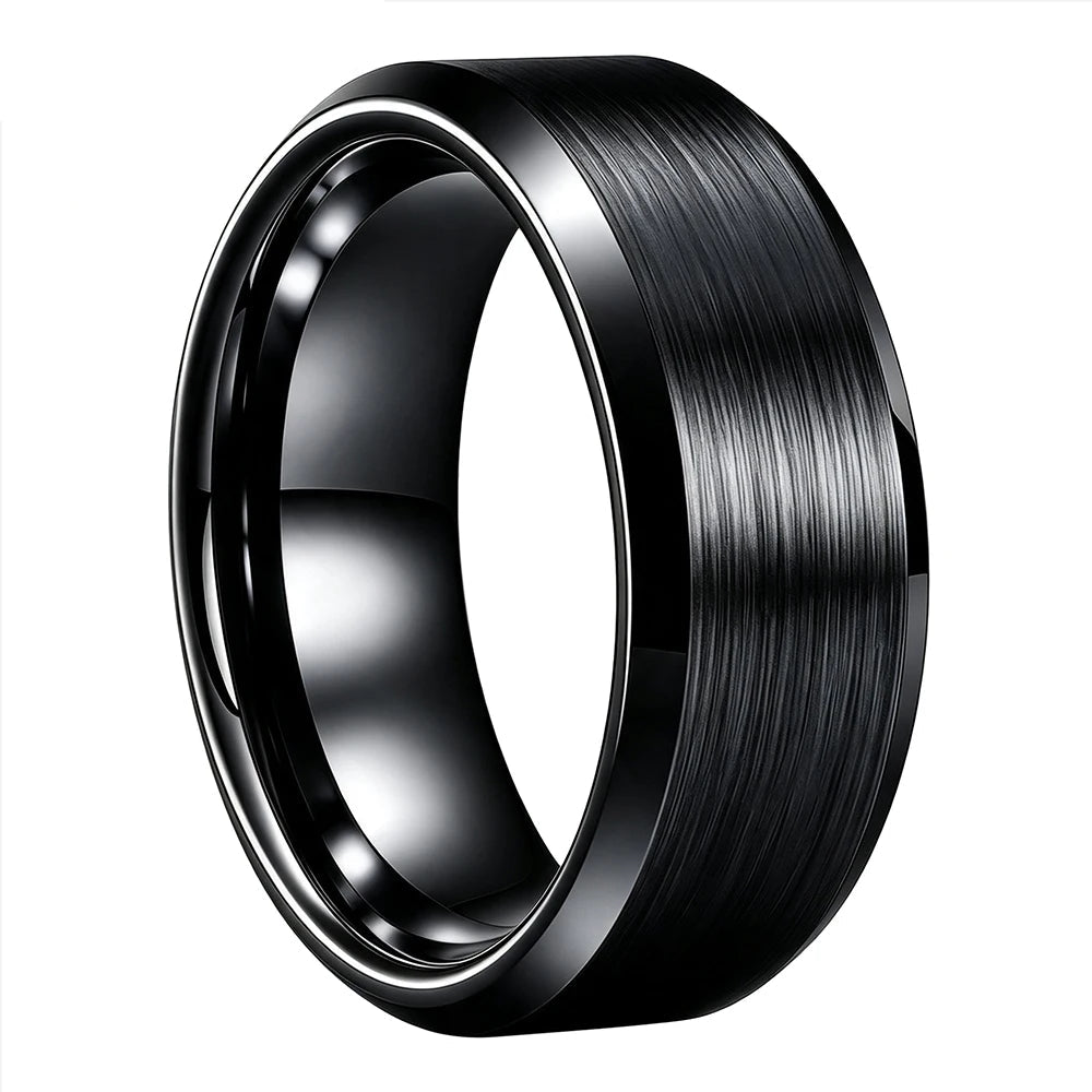 The Steadfast | Brushed Tungsten Wedding Band