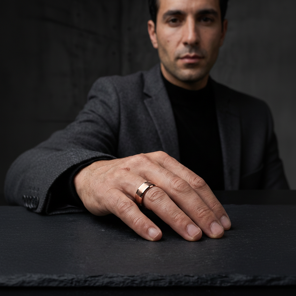 The Vowkeeper — Rose Gold Tungsten Band