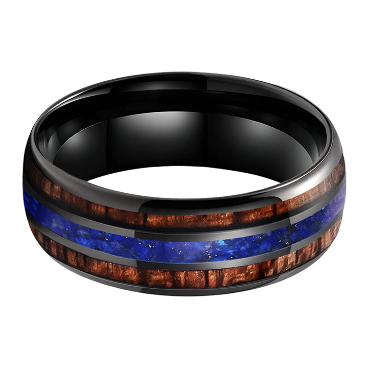 Tungsten Carbide Koa Wood Ring