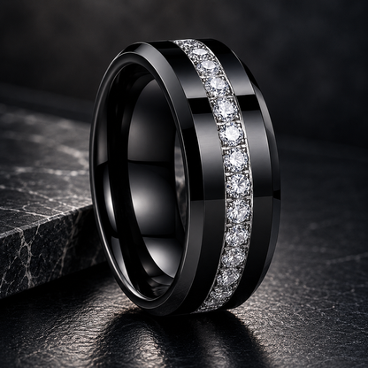 Tungsten Cubic Zirconia Ring