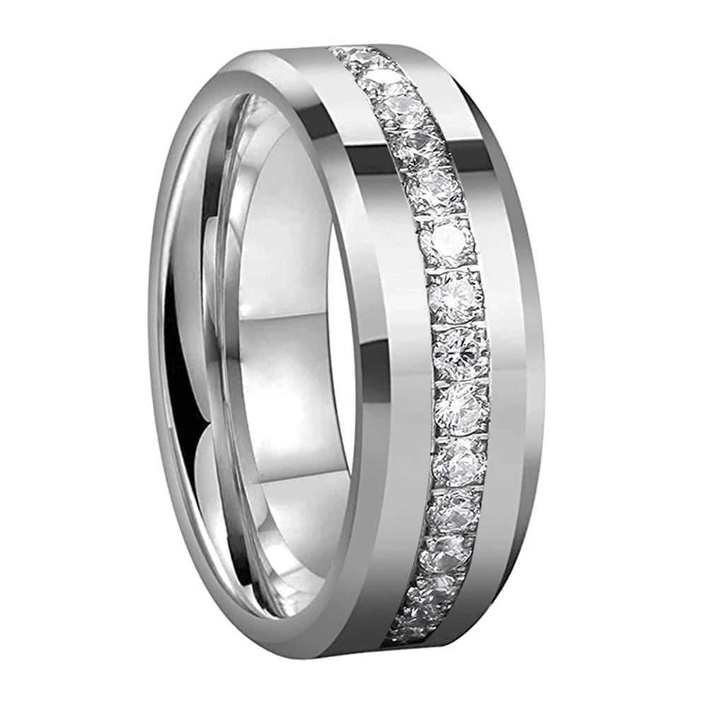 Tungsten Cubic Zirconia Ring