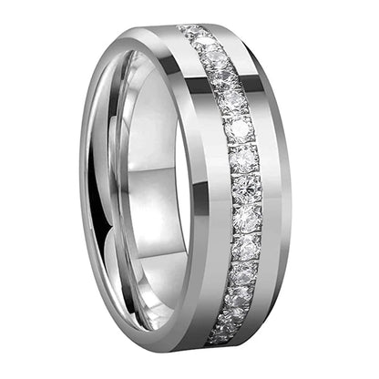 Tungsten Cubic Zirconia Ring