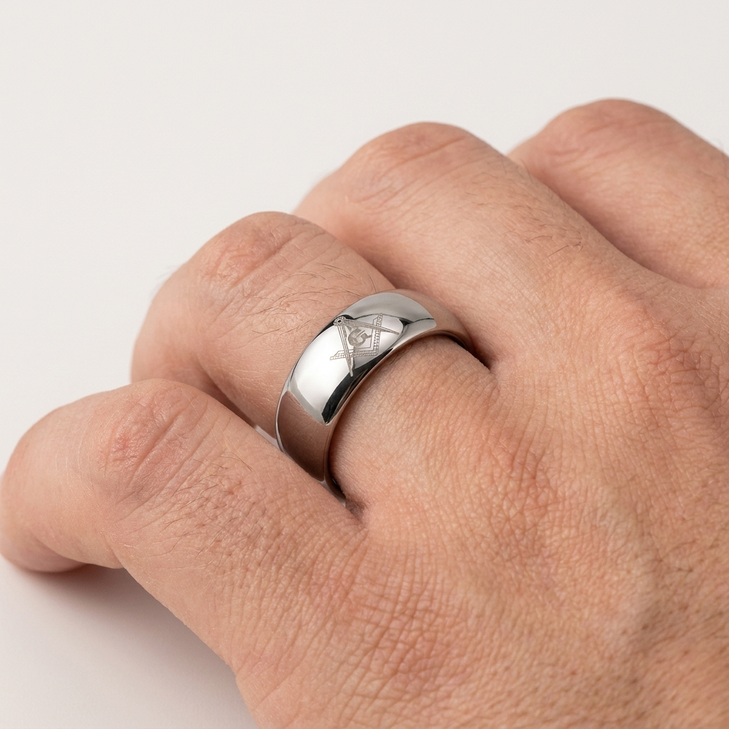 Tungsten Masonic Ring For Men