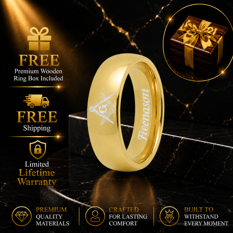 Tungsten Masonic Ring For Men
