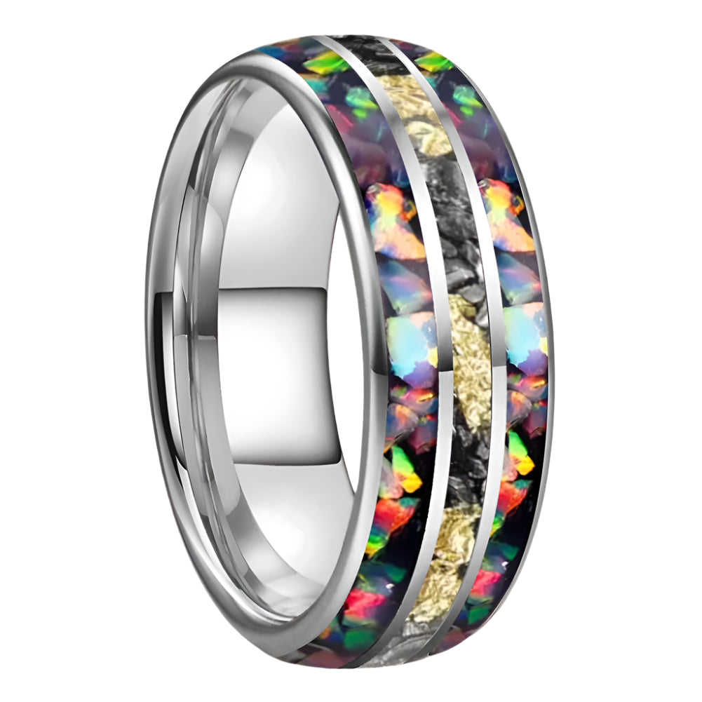 Tungsten Meteorite  Engagement Ring