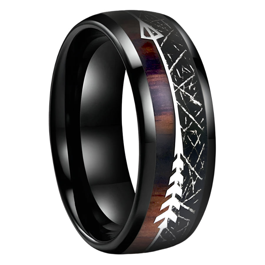 Tungsten Meteorite Ring Mens