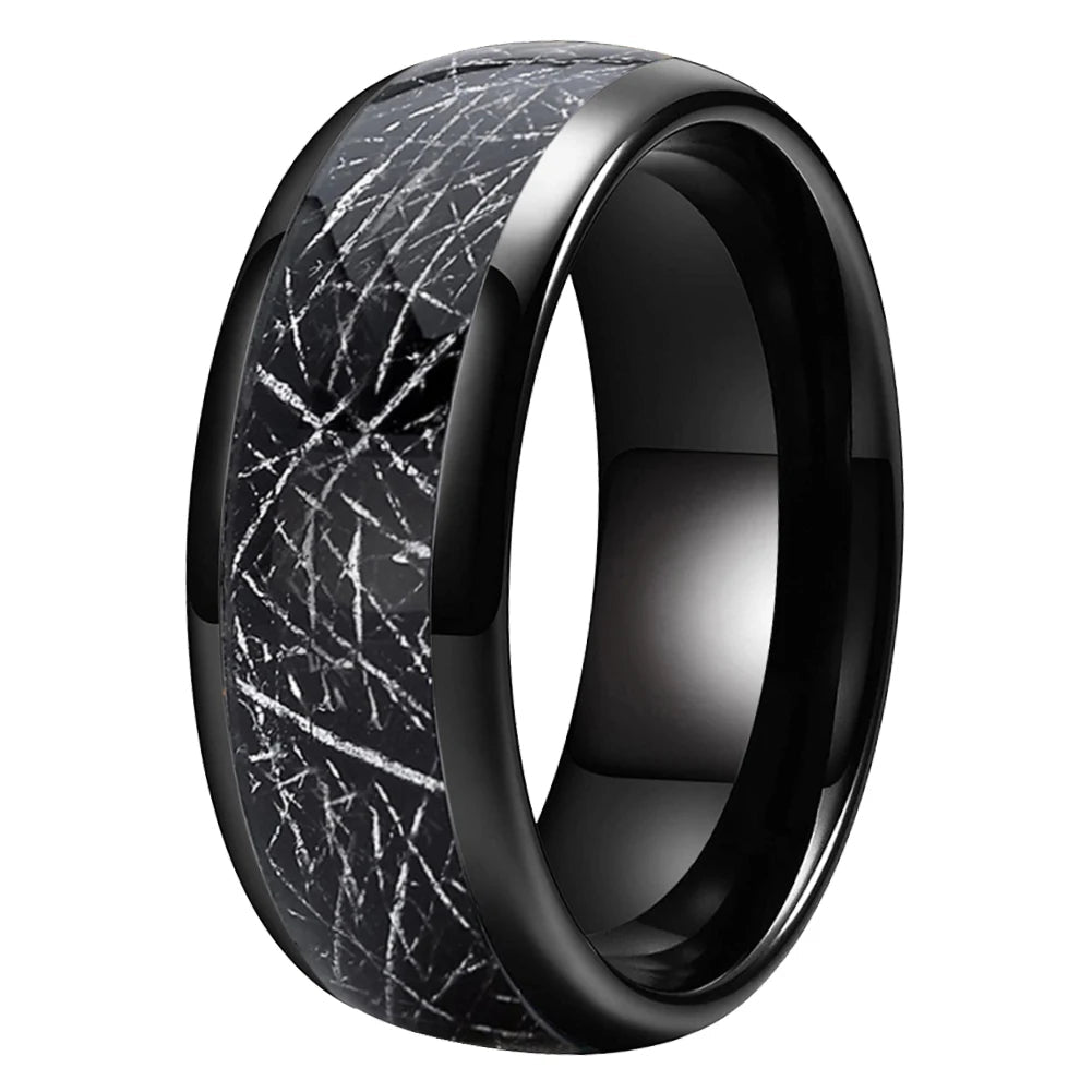 Tungsten Meteorite Wedding Band