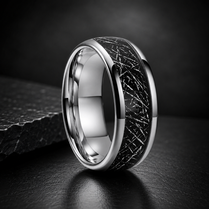 Tungsten Meteorite Wedding Band