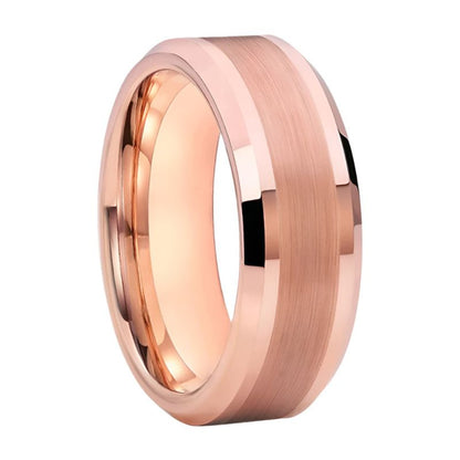 Tungsten Rose Gold Men’s Wedding Ring