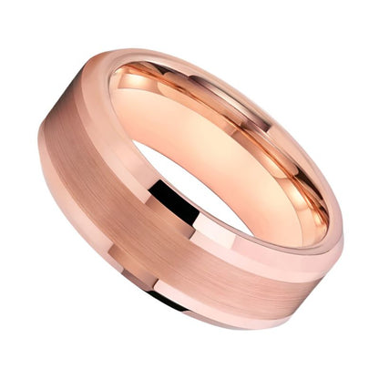 Tungsten Rose Gold Men’s Wedding Ring