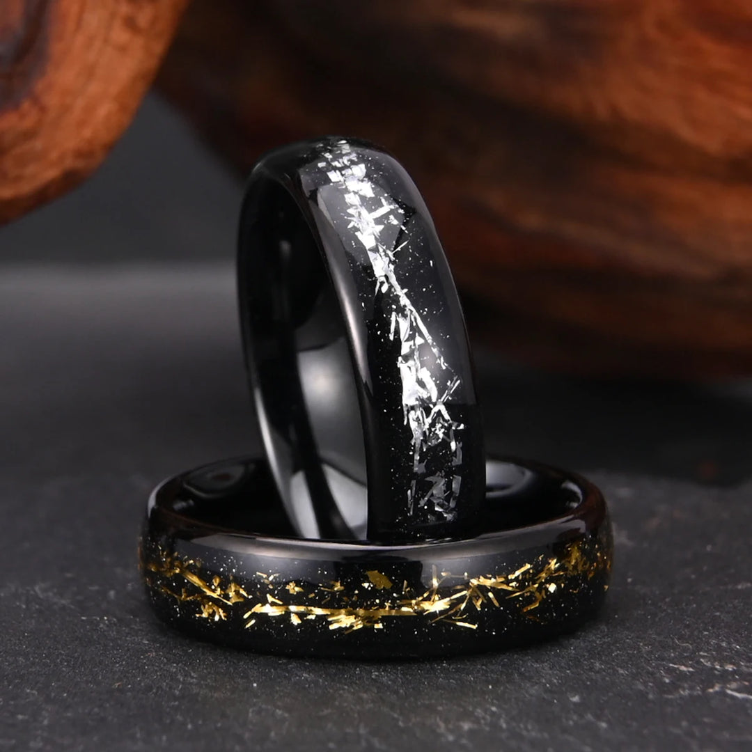 Tungsten Carbide Meteorite Ring