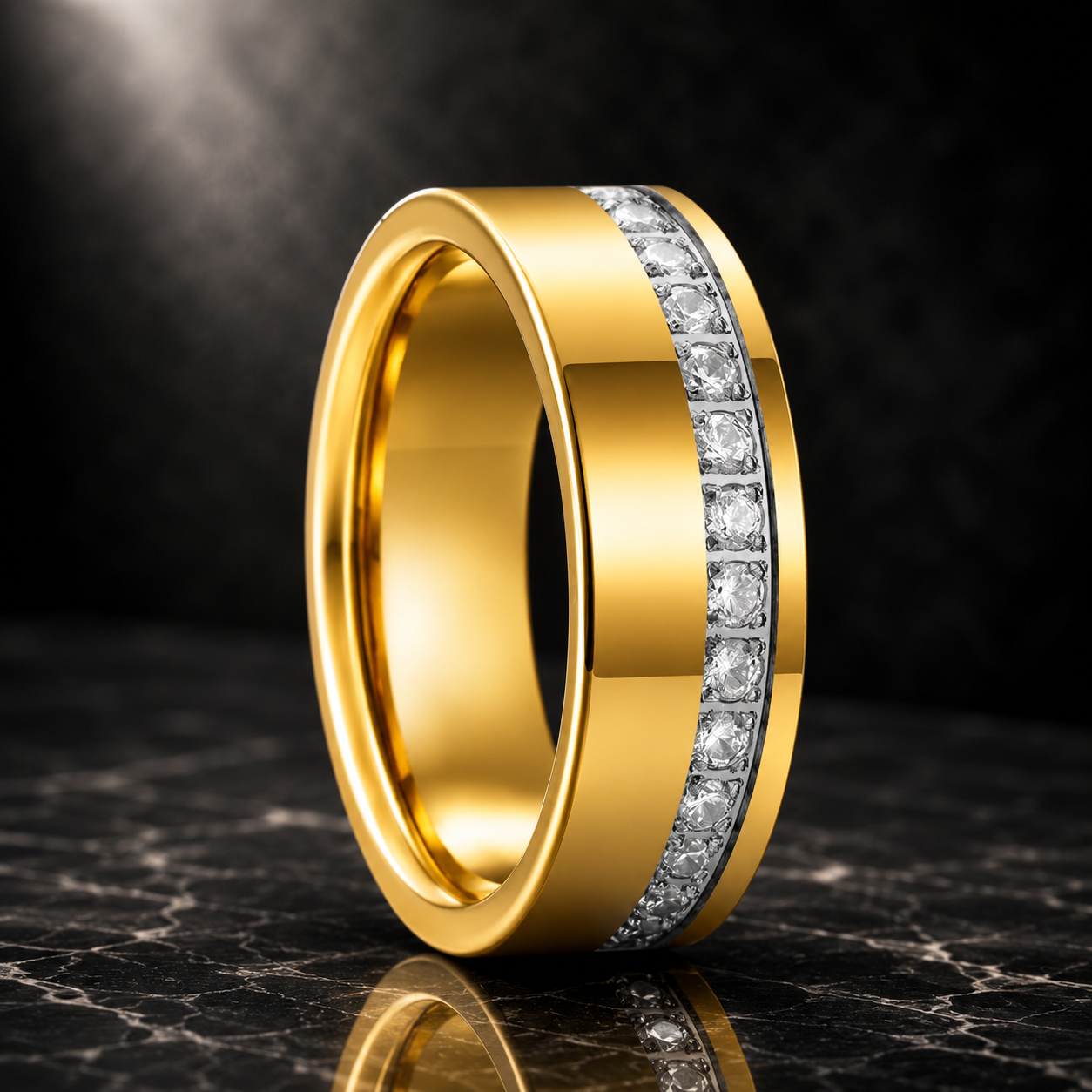 Tungsten Rings with Stones