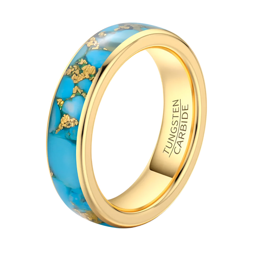 Tungsten Turquoise Ring