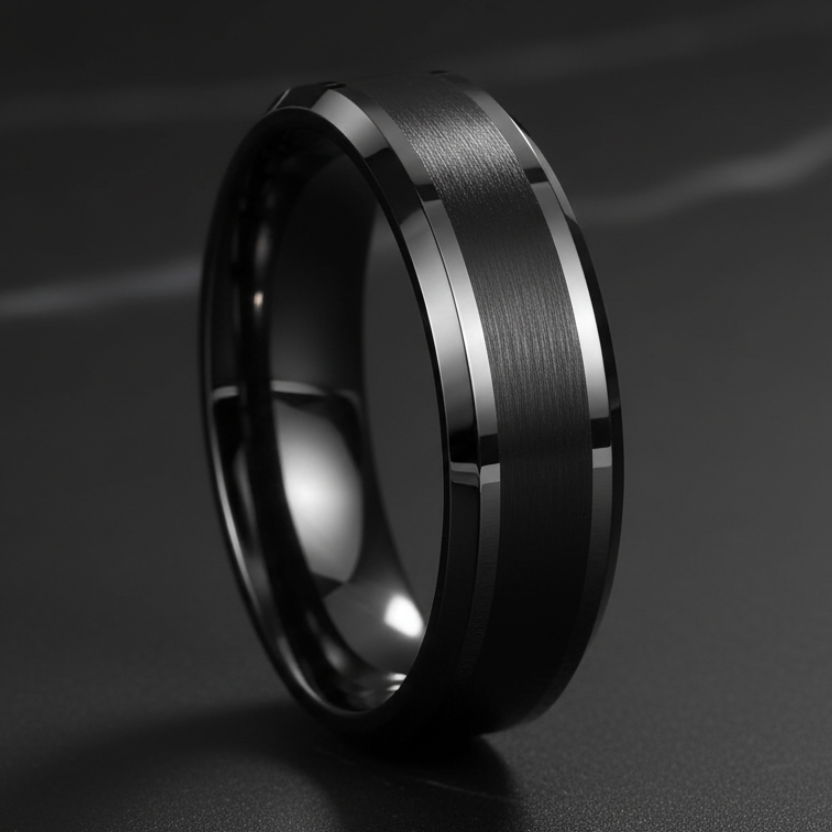Black Tungsten Carbide Ring for Men